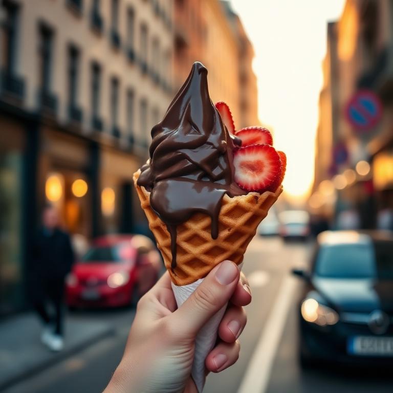Bubble waffle on the street