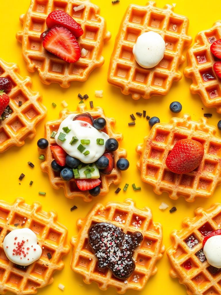 Bubble waffles flatlay